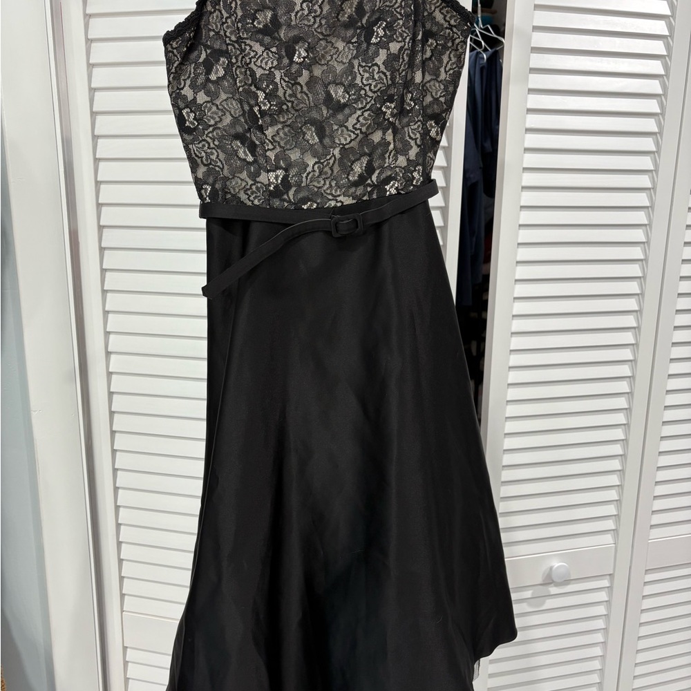 Jump Black Asymmetrical Lace Dress